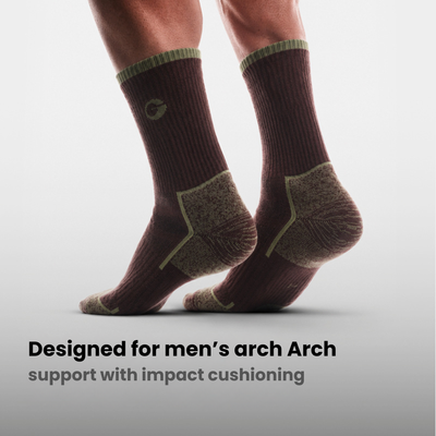 Wrap Men's Merino Wool Socks – Arch Support, Cushioned