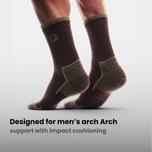 Wrap Men's Merino Wool Socks – Arch Support, Cushioned