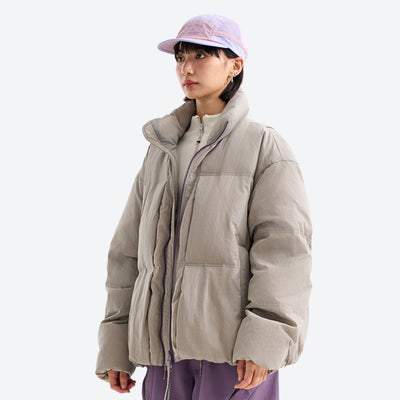 Puff Windproof Stand Collar Down Jacket