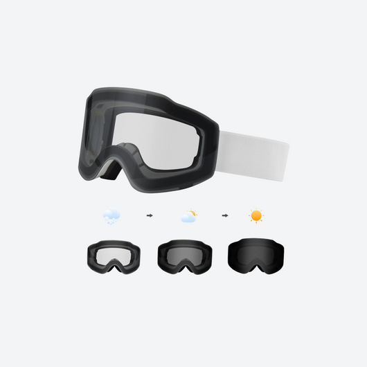 Aurora White Cylindrical Goggles