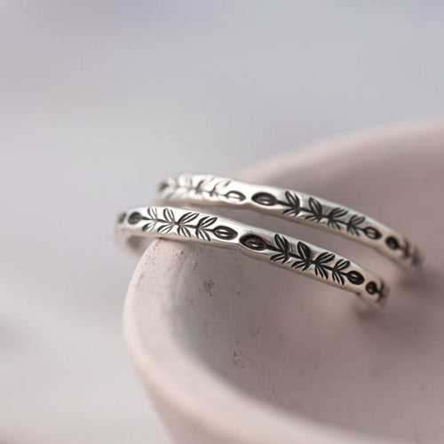Unique Silver Hoop Earrings