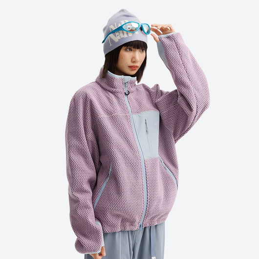 Hearth Mid-Layer – Wavy Fleece Texture｜Wrinkle-Resistant｜Heat-Lock
