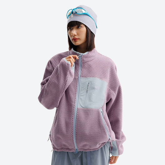 Hearth Mid-Layer – Wavy Fleece Texture｜Wrinkle-Resistant｜Heat-Lock