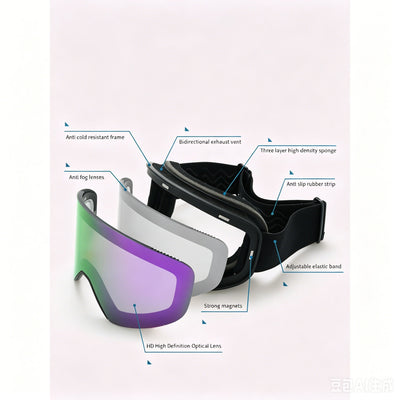 Aurora Colorful Cylindrical Goggles
