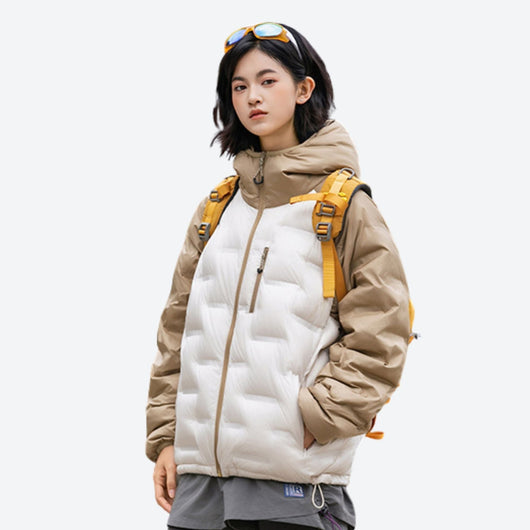 Hype Color-block Duck Down Jacket
