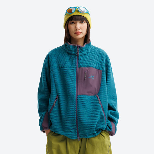 Hearth Mid-Layer – Wavy Fleece Texture｜Wrinkle-Resistant｜Heat-Lock