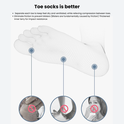 Merino Wool Toe Socks – Blister-Free, Cushioned