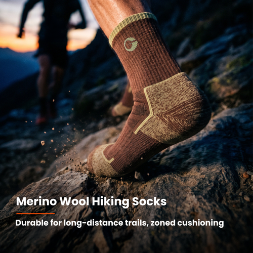 Wrap Men's Merino Wool Socks – Arch Support, Cushioned