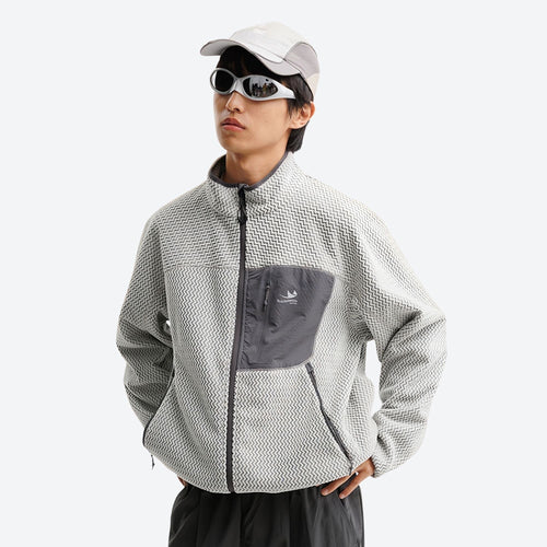 Hearth Mid-Layer – Wavy Fleece Texture｜Wrinkle-Resistant｜Heat-Lock