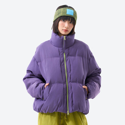 Puff Windproof Stand Collar Down Jacket