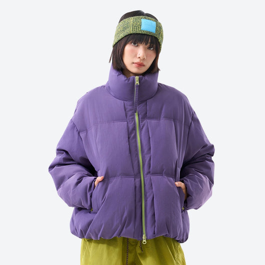 Puff Windproof Stand Collar Down Jacket