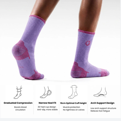 Wrap Women's Merino Wool Socks – Arch Support, Cushioned