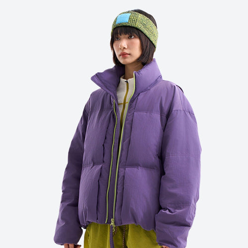 Puff Windproof Stand Collar Down Jacket