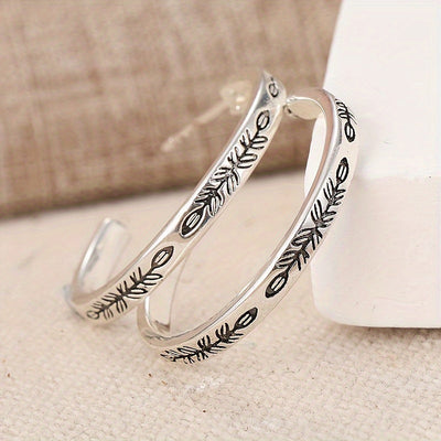 Unique Silver Hoop Earrings