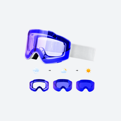 Aurora White Cylindrical Goggles